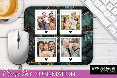 Photo Mouse Pad Sublimation, Marble Mouse Pad Picture Frame Sublimation OrangeBrushStudio 