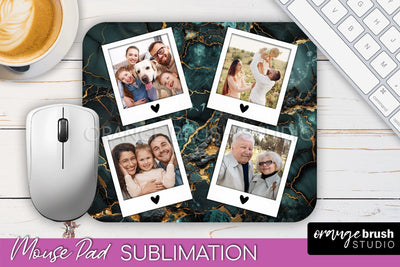 Photo Mouse Pad Sublimation, Marble Mouse Pad Picture Frame Sublimation OrangeBrushStudio 