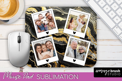 Photo Mouse Pad Sublimation, Marble Mouse Pad Picture Frame Sublimation OrangeBrushStudio 