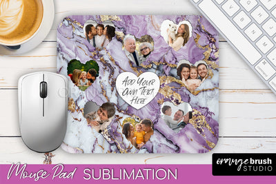 Photo Mouse Pad Sublimation, Marble Mouse Pad Picture Frame Sublimation OrangeBrushStudio 