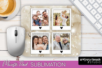 Photo Mouse Pad Sublimation, Marble Mouse Pad Picture Frame Sublimation OrangeBrushStudio 