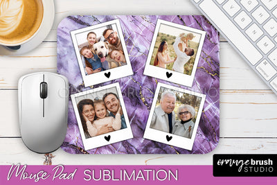 Photo Mouse Pad Sublimation, Marble Mouse Pad Picture Frame Sublimation OrangeBrushStudio 