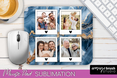 Photo Mouse Pad Sublimation, Marble Mouse Pad Picture Frame Sublimation OrangeBrushStudio 
