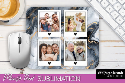 Photo Mouse Pad Sublimation, Marble Mouse Pad Picture Frame Sublimation OrangeBrushStudio 