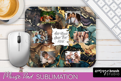 Photo Mouse Pad Sublimation, Marble Mouse Pad Picture Frame Sublimation OrangeBrushStudio 