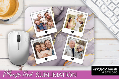 Photo Mouse Pad Sublimation, Marble Mouse Pad Picture Frame Sublimation OrangeBrushStudio 