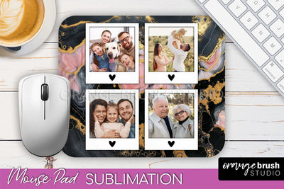 Photo Mouse Pad Sublimation, Marble Mouse Pad Picture Frame Sublimation OrangeBrushStudio 