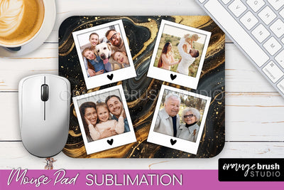 Photo Mouse Pad Sublimation, Marble Mouse Pad Picture Frame Sublimation OrangeBrushStudio 