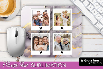 Photo Mouse Pad Sublimation, Marble Mouse Pad Picture Frame Sublimation OrangeBrushStudio 