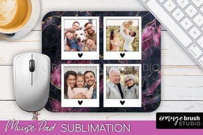 Photo Mouse Pad Sublimation, Marble Mouse Pad Picture Frame Sublimation OrangeBrushStudio 