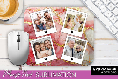 Photo Mouse Pad Sublimation, Marble Mouse Pad Picture Frame Sublimation OrangeBrushStudio 