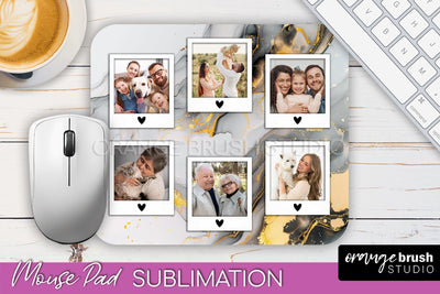 Photo Mouse Pad Sublimation, Marble Mouse Pad Picture Frame Sublimation OrangeBrushStudio 