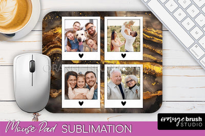 Photo Mouse Pad Sublimation, Marble Mouse Pad Picture Frame Sublimation OrangeBrushStudio 