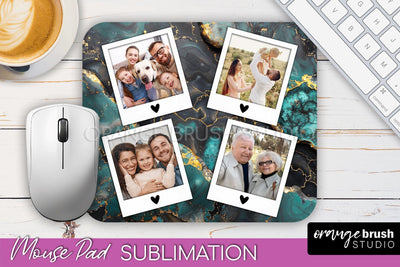 Photo Mouse Pad Sublimation, Marble Mouse Pad Picture Frame Sublimation OrangeBrushStudio 