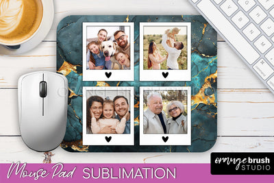 Photo Mouse Pad Sublimation, Marble Mouse Pad Picture Frame Sublimation OrangeBrushStudio 