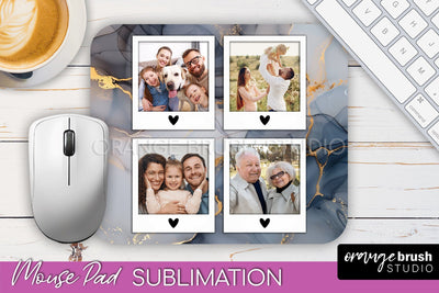 Photo Mouse Pad Sublimation, Marble Mouse Pad Picture Frame Sublimation OrangeBrushStudio 