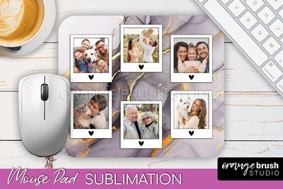 Photo Mouse Pad Sublimation, Marble Mouse Pad Picture Frame Sublimation OrangeBrushStudio 