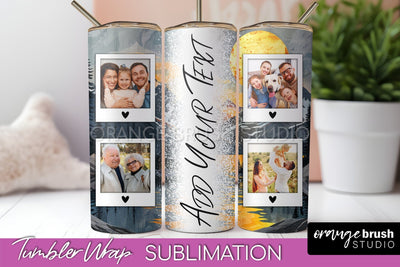 Photo Tumbler Wrap, Boho Family Frame Tumbler Sublimation Sublimation OrangeBrushStudio 