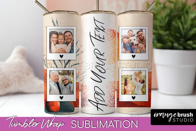 Photo Tumbler Wrap, Boho Family Frame Tumbler Sublimation Sublimation OrangeBrushStudio 