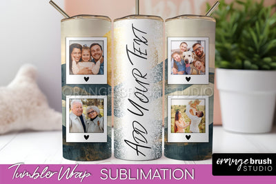 Photo Tumbler Wrap, Boho Family Frame Tumbler Sublimation Sublimation OrangeBrushStudio 