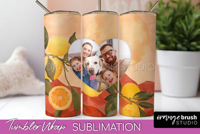 Photo Tumbler Wrap, Boho Family Frame Tumbler Sublimation Sublimation OrangeBrushStudio 