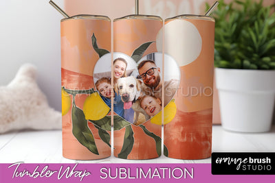 Photo Tumbler Wrap, Boho Family Frame Tumbler Sublimation Sublimation OrangeBrushStudio 