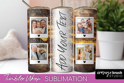 Photo Tumbler Wrap, Marble Family Frame Tumbler Sublimation Sublimation OrangeBrushStudio 