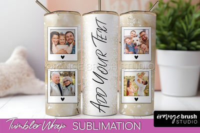 Photo Tumbler Wrap, Marble Family Frame Tumbler Sublimation Sublimation OrangeBrushStudio 