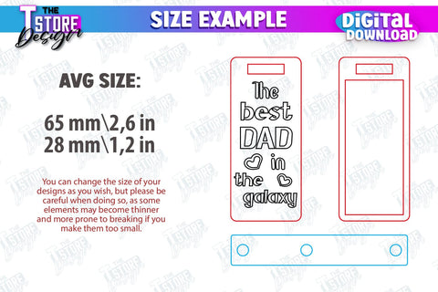 Photo Wooden Keychain Father's Day Bundle | Keychain with Photo | Personalized Keychain | CNC Files SVG The T Store Design 