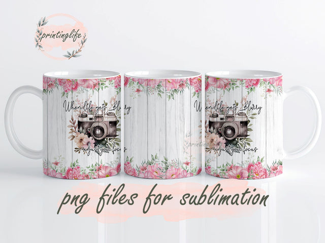 Photographer Digital Design Download Mug Wrap Design, Mug Design PNG Sublimation PrintingLife 