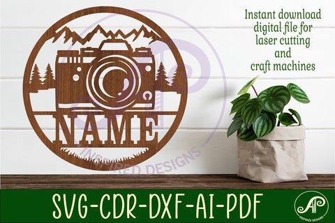 Photographer name sign svg laser SVG APInspireddesigns 