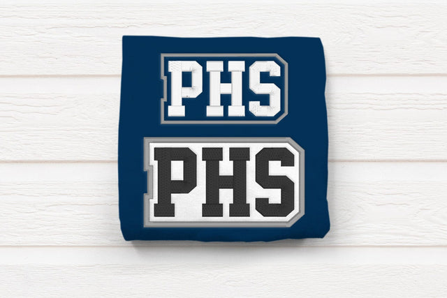 PHS High School Initials Embroidery Embroidery/Applique DESIGNS Risa Rocks It 