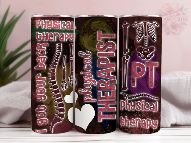 Physical Therapist 20oz Tumbler Wrap PNG, Nurse Tumber Png, Straight & Tapered Tumbler Wrap, Instant Digital Download Sublimation Li Zamperini 
