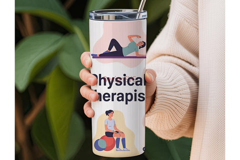 Physical Therapist 20oz Tumbler Wrap Sublimation DesignSVG 