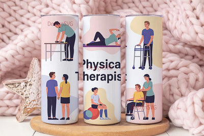 Physical Therapist 20oz Tumbler Wrap Sublimation DesignSVG 