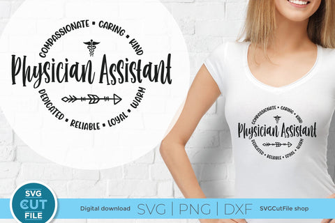 Physician assistant svg for cutting machines SVG SVG Cut File 