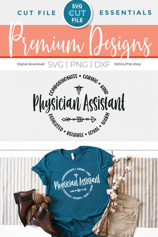 Physician assistant svg for cutting machines SVG SVG Cut File 