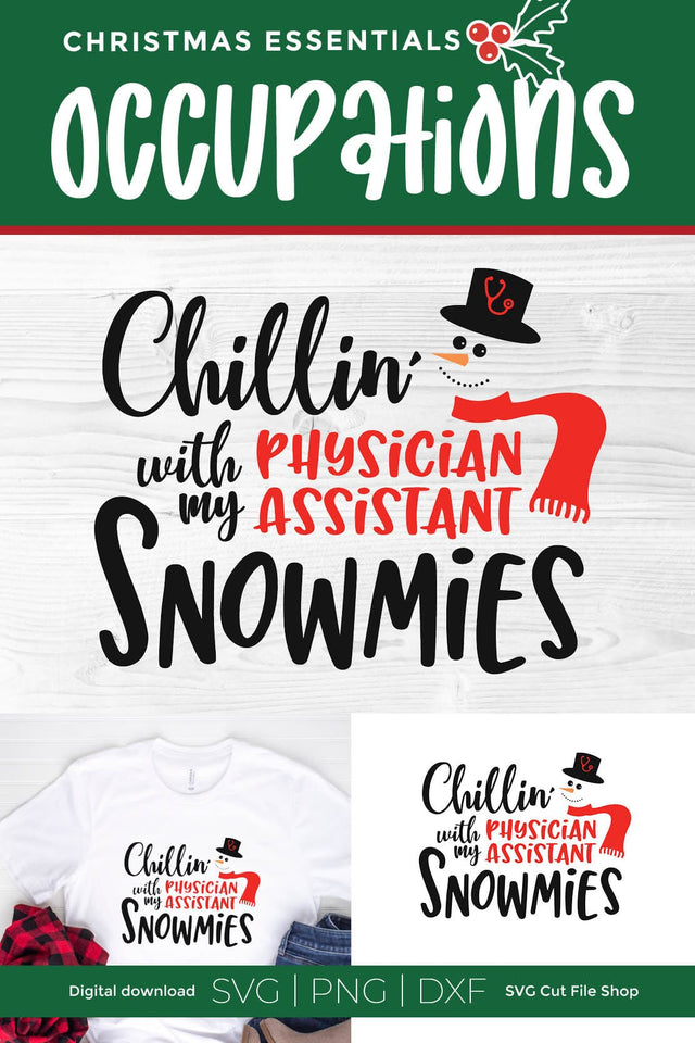 Physician assistant svg, pa svg, Christmas physician assistant SVG SVG Cut File 