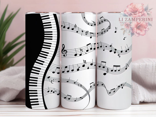 Piano Chords Musical Tumbler Wrap, 20Oz Sublimation Wrap, Music Drinkware Wrap, Piano Keys Cup Wrap, Musical Notes Sublimation Design, Instrumentalist Tumbler Wrap Sublimation Li Zamperini 