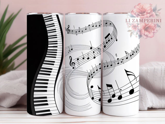 Piano Chords Musical Tumbler Wrap, 20Oz Sublimation Wrap, Music Drinkware Wrap, Piano Keys Cup Wrap, Musical Notes Sublimation Design, Instrumentalist Tumbler Wrap Sublimation Li Zamperini 