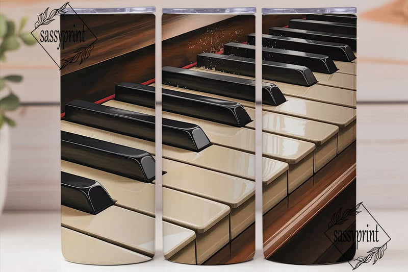 Piano Keys 20oz Tumbler Wrap Sublimation sassyprint 