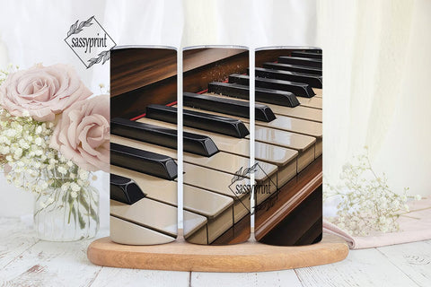 Piano Keys 20oz Tumbler Wrap Sublimation sassyprint 