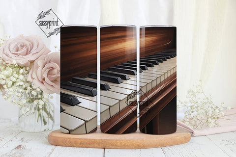 Piano Keys 20oz Tumbler Wrap Sublimation sassyprint 