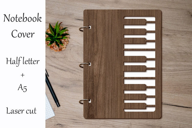 Piano notebook cover, Decorative book cover SVG AnastasiyaArtDesign 
