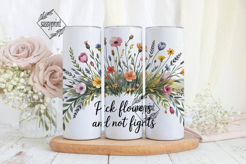 Pick Flowers 20oz Tumbler Design Sublimation sassyprint 