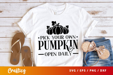 Pick your own pumpkin open daliy SVG Design SVG Designangry 
