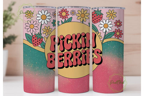 Pickin' Berries 20oz Tumbler Wrap Sublimation PixelChick 