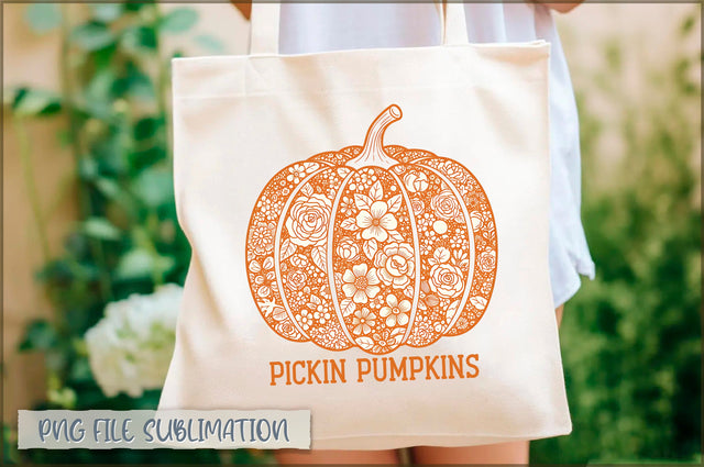 Pickin pumpkins Tote Bag Sublimation Shetara Begum 