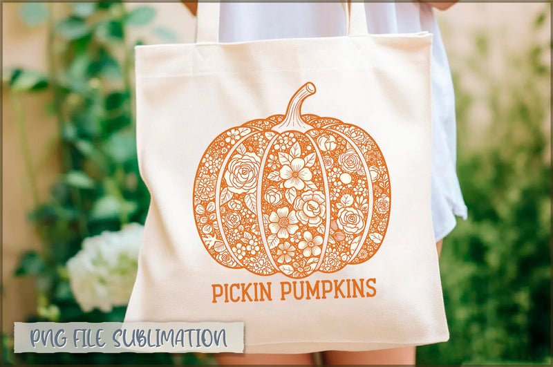 Pickin pumpkins Tote Bag Sublimation Shetara Begum 
