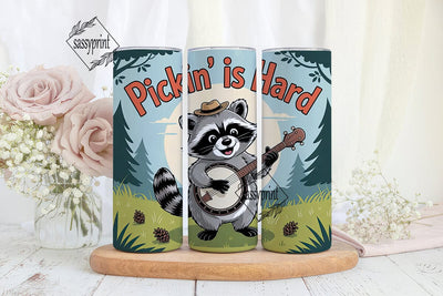 Pickin' Raccoon 20oz Tumbler Wrap Sublimation sassyprint 